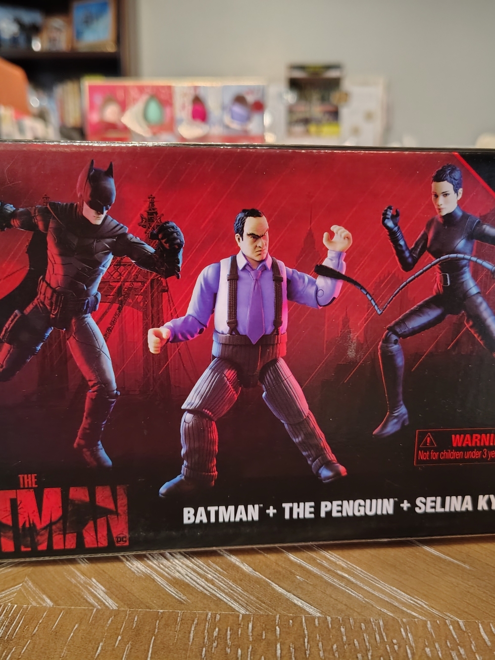 DC Batman & Villain Figure Set with Purple-Suited Penguin